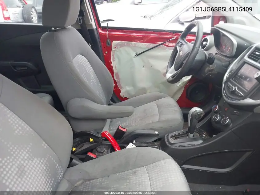 2020 Chevrolet Sonic Fwd 1Fl 5-Door VIN: 1G1JG6SB5L4115409 Lot: 42204416