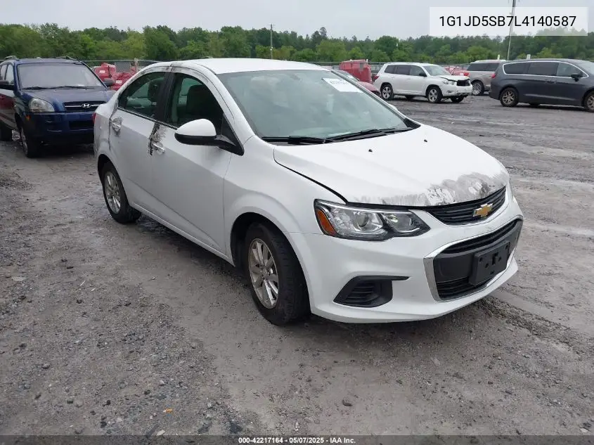 2020 Chevrolet Sonic Fwd Lt VIN: 1G1JD5SB7L4140587 Lot: 42217164