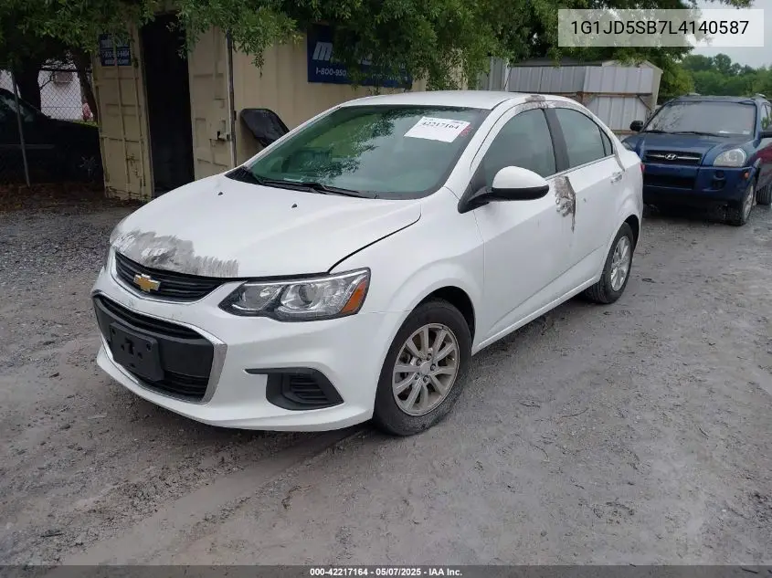 2020 Chevrolet Sonic Fwd Lt VIN: 1G1JD5SB7L4140587 Lot: 42217164