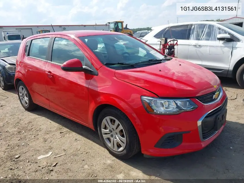2020 Chevrolet Sonic Fwd 1Fl 5-Door VIN: 1G1JG6SB3L4131561 Lot: 42542183