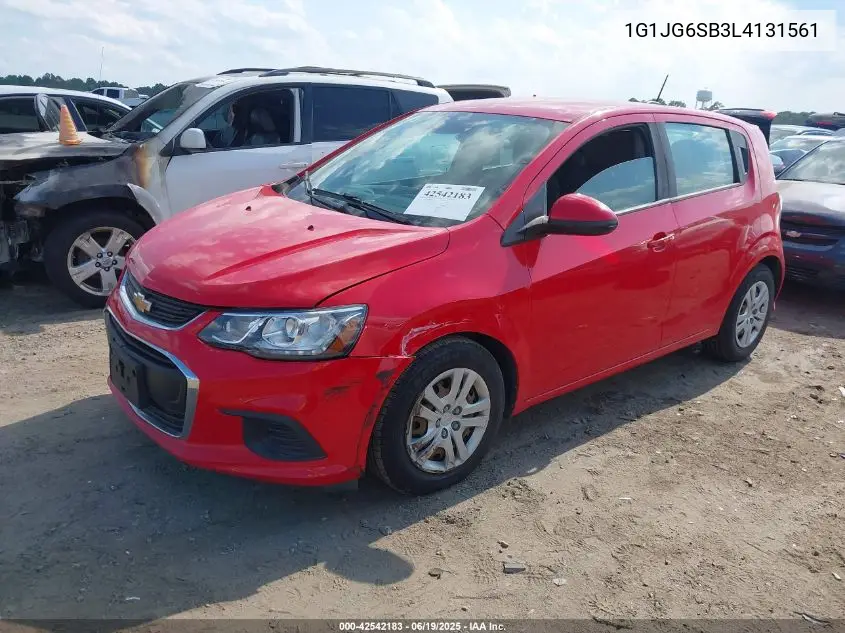 2020 Chevrolet Sonic Fwd 1Fl 5-Door VIN: 1G1JG6SB3L4131561 Lot: 42542183