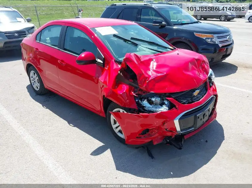 2020 Chevrolet Sonic Fwd Ls VIN: 1G1JB5SB6L4142885 Lot: 42557222