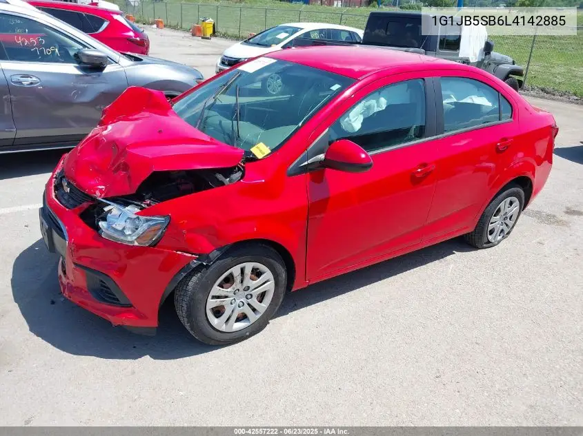 2020 Chevrolet Sonic Fwd Ls VIN: 1G1JB5SB6L4142885 Lot: 42557222