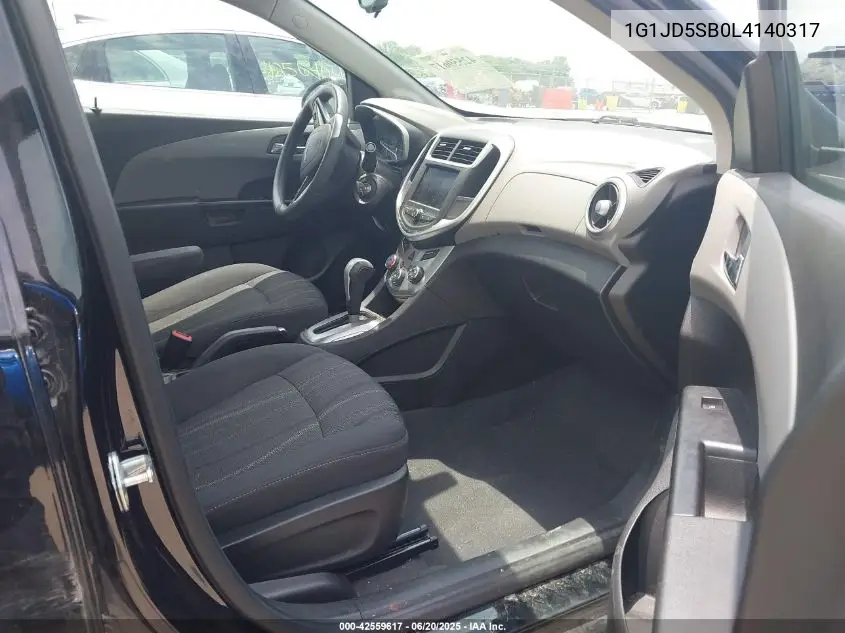 2020 Chevrolet Sonic Fwd Lt VIN: 1G1JD5SB0L4140317 Lot: 42559617