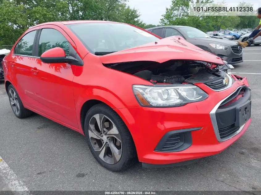 2020 Chevrolet Sonic Fwd Premier VIN: 1G1JF5SB8L4112338 Lot: 42584790