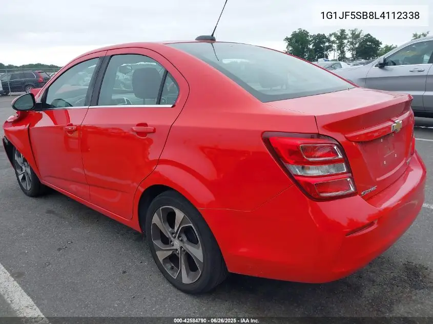 2020 Chevrolet Sonic Fwd Premier VIN: 1G1JF5SB8L4112338 Lot: 42584790