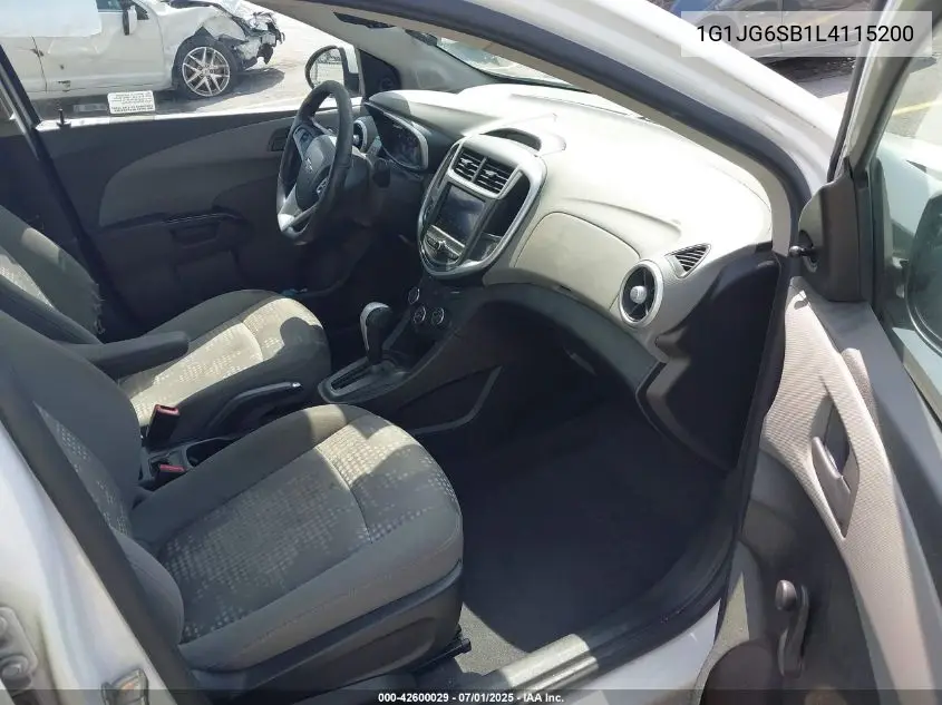 2020 Chevrolet Sonic Fwd 1Fl 5-Door VIN: 1G1JG6SB1L4115200 Lot: 42600029