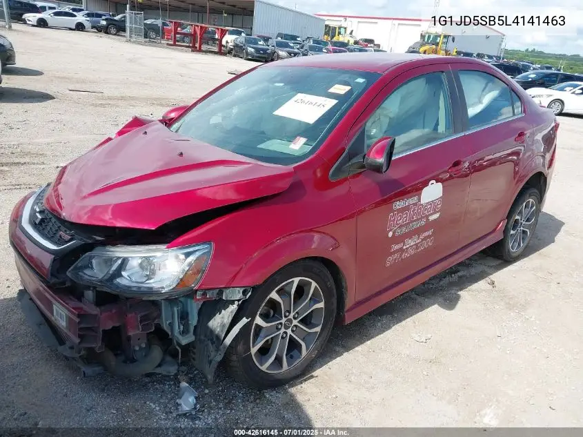 2020 Chevrolet Sonic Fwd Lt VIN: 1G1JD5SB5L4141463 Lot: 42616145