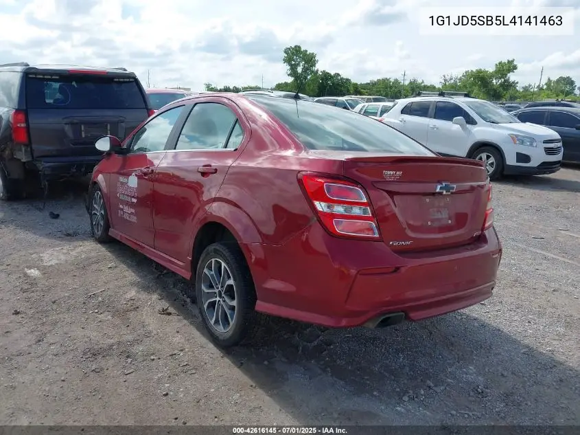 2020 Chevrolet Sonic Fwd Lt VIN: 1G1JD5SB5L4141463 Lot: 42616145