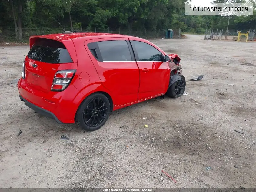 2020 Chevrolet Sonic Fwd Premier 5-Door VIN: 1G1JF6SB5L4110309 Lot: 42639348