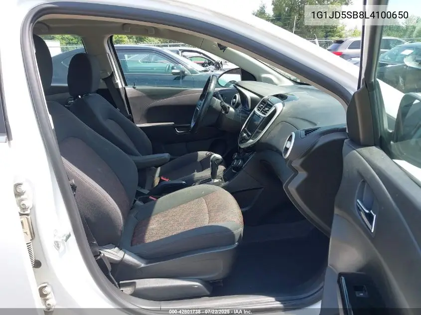 2020 Chevrolet Sonic Fwd Lt VIN: 1G1JD5SB8L4100650 Lot: 42801738
