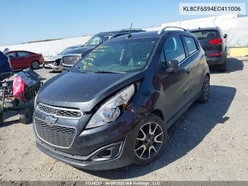 2014 Chevrolet Spark 2Lt VIN: KL8CF6S94EC411006 Lot: 12334221