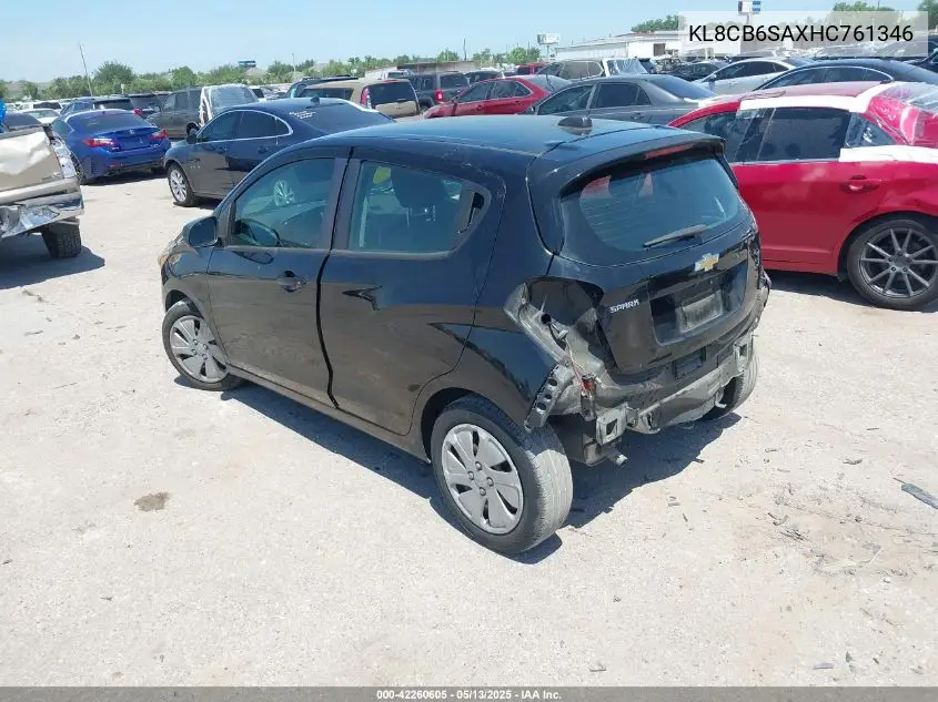 2017 Chevrolet Spark Ls Cvt VIN: KL8CB6SAXHC761346 Lot: 42260605