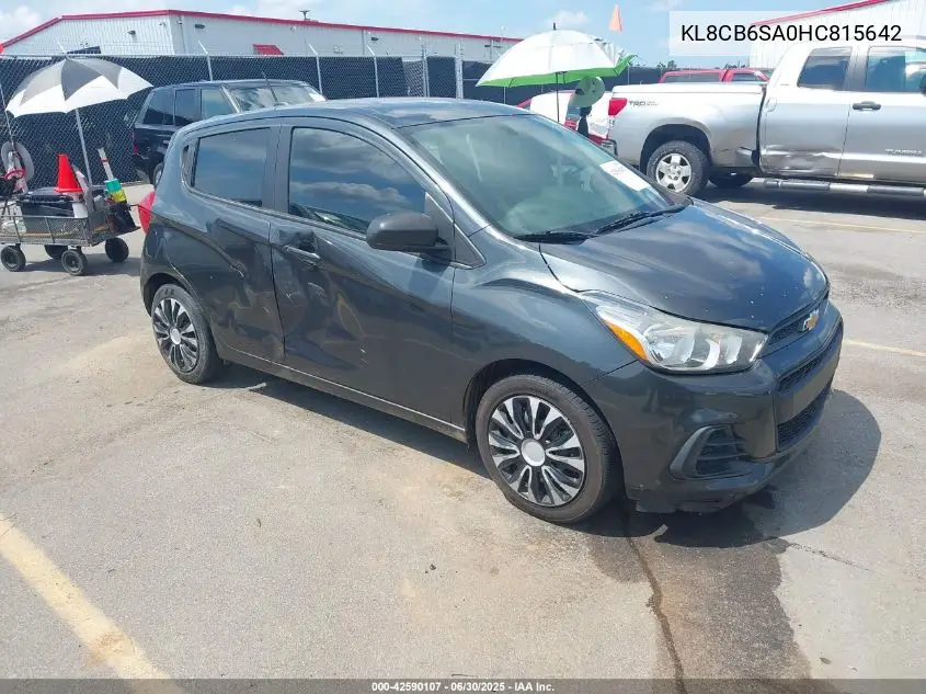 2017 Chevrolet Spark Ls Cvt VIN: KL8CB6SA0HC815642 Lot: 42590107