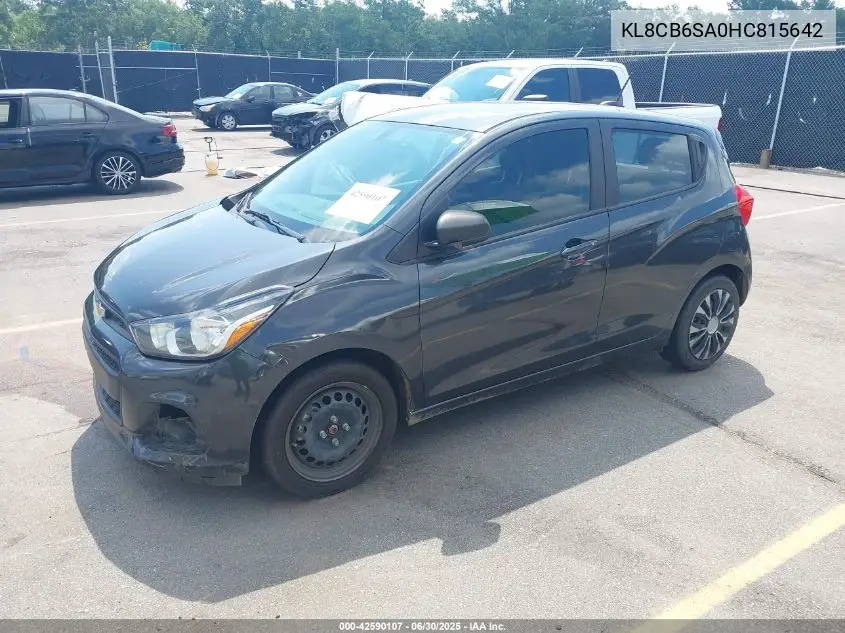 2017 Chevrolet Spark Ls Cvt VIN: KL8CB6SA0HC815642 Lot: 42590107
