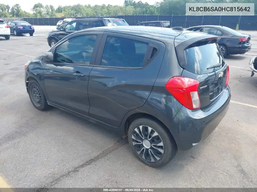 2017 Chevrolet Spark Ls Cvt VIN: KL8CB6SA0HC815642 Lot: 42590107