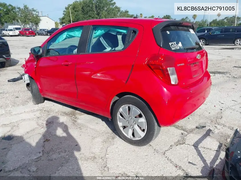 2017 Chevrolet Spark Ls Cvt VIN: KL8CB6SA2HC791005 Lot: 42590278