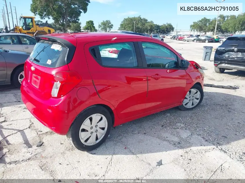 2017 Chevrolet Spark Ls Cvt VIN: KL8CB6SA2HC791005 Lot: 42590278