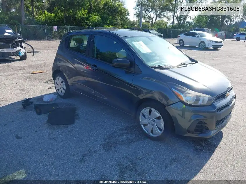 2017 Chevrolet Spark Ls Cvt VIN: KL8CB6SA3HC831608 Lot: 42590450