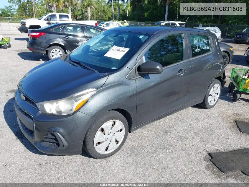 2017 Chevrolet Spark Ls Cvt VIN: KL8CB6SA3HC831608 Lot: 42590450