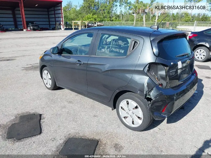 2017 Chevrolet Spark Ls Cvt VIN: KL8CB6SA3HC831608 Lot: 42590450