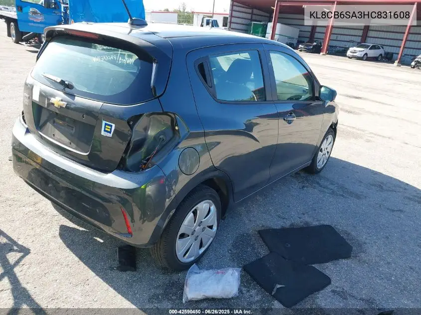 2017 Chevrolet Spark Ls Cvt VIN: KL8CB6SA3HC831608 Lot: 42590450