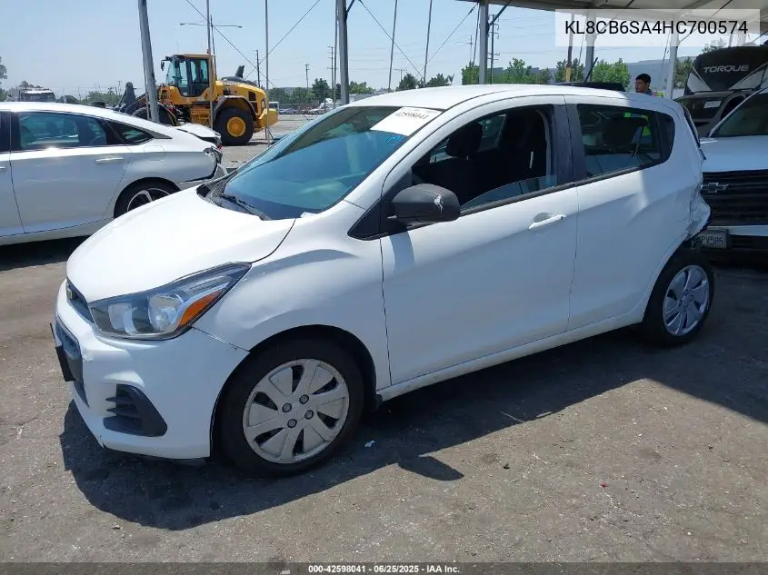 2017 Chevrolet Spark Ls Cvt VIN: KL8CB6SA4HC700574 Lot: 42598041