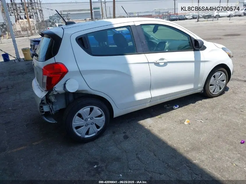 2017 Chevrolet Spark Ls Cvt VIN: KL8CB6SA4HC700574 Lot: 42598041