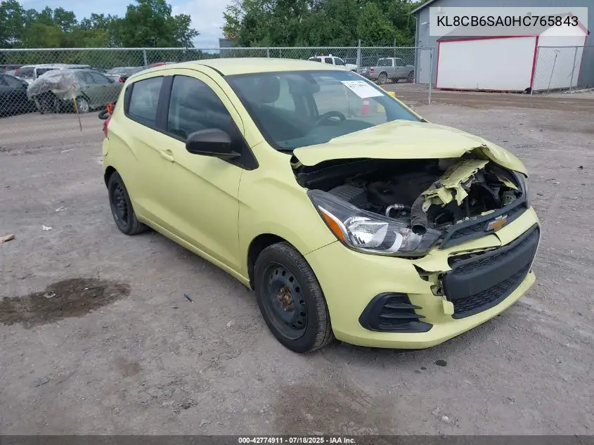 2017 Chevrolet Spark Ls Cvt VIN: KL8CB6SA0HC765843 Lot: 42774911