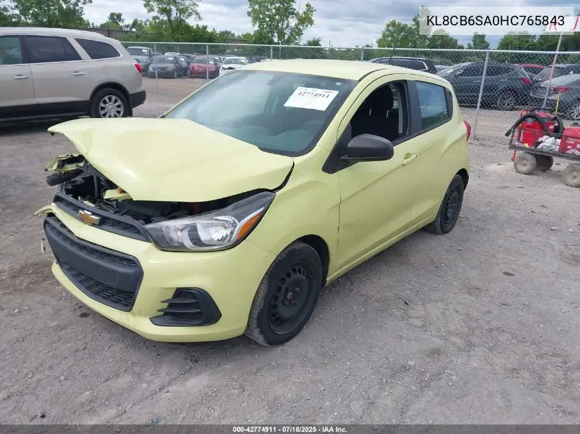 2017 Chevrolet Spark Ls Cvt VIN: KL8CB6SA0HC765843 Lot: 42774911