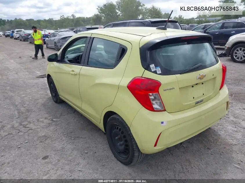 2017 Chevrolet Spark Ls Cvt VIN: KL8CB6SA0HC765843 Lot: 42774911