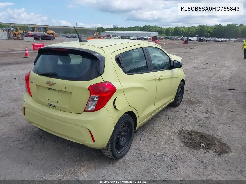 2017 Chevrolet Spark Ls Cvt VIN: KL8CB6SA0HC765843 Lot: 42774911