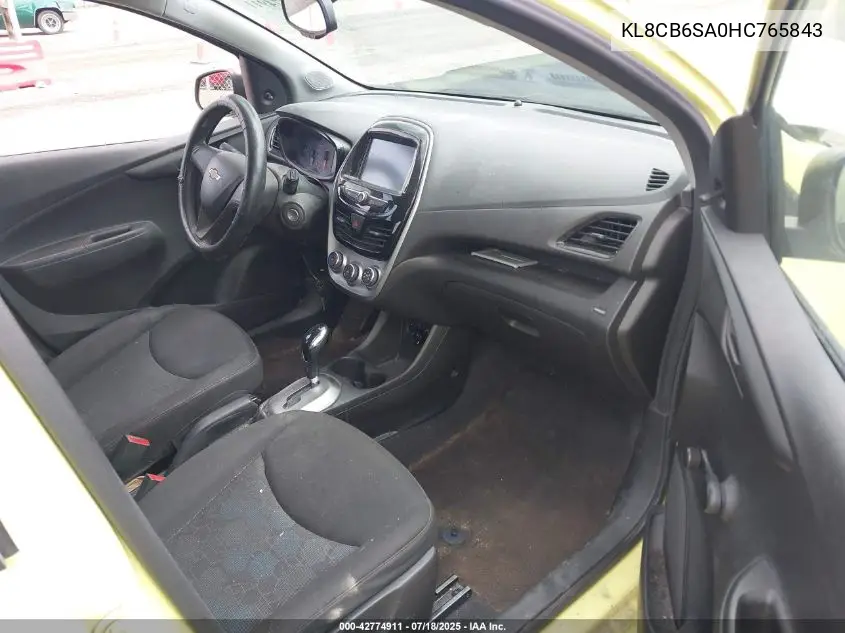 2017 Chevrolet Spark Ls Cvt VIN: KL8CB6SA0HC765843 Lot: 42774911