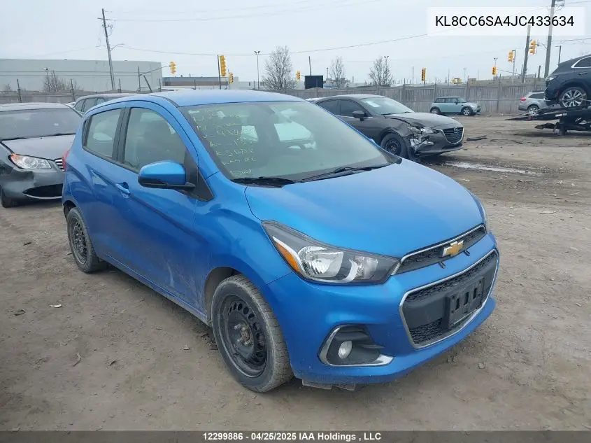 2018 Chevrolet Spark 1Lt Manual VIN: KL8CC6SA4JC433634 Lot: 12299886
