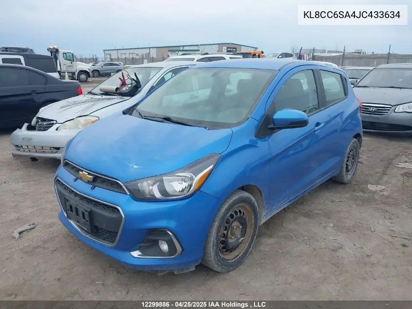 2018 Chevrolet Spark 1Lt Manual VIN: KL8CC6SA4JC433634 Lot: 12299886
