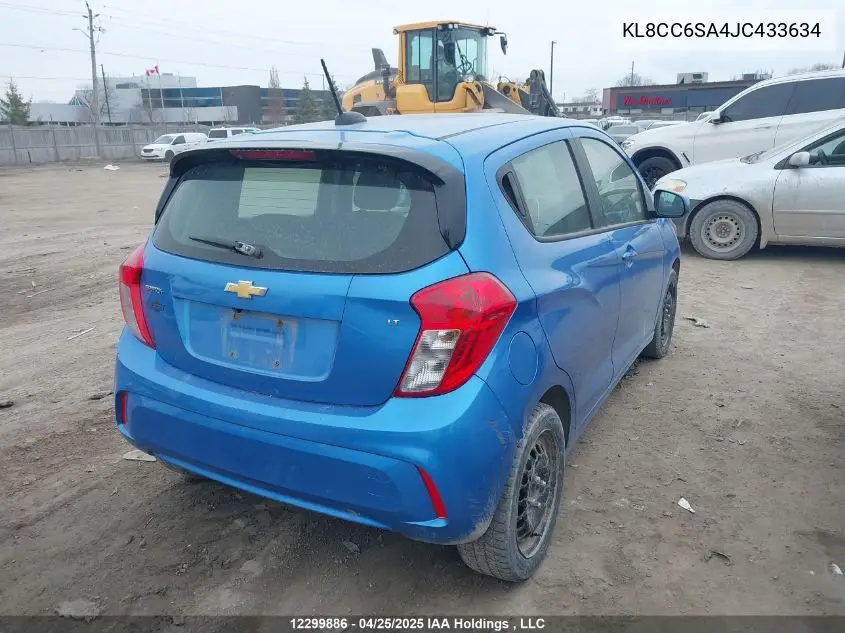 2018 Chevrolet Spark 1Lt Manual VIN: KL8CC6SA4JC433634 Lot: 12299886