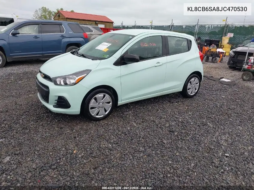 2018 Chevrolet Spark Ls Cvt VIN: KL8CB6SA8JC470530 Lot: 42211236
