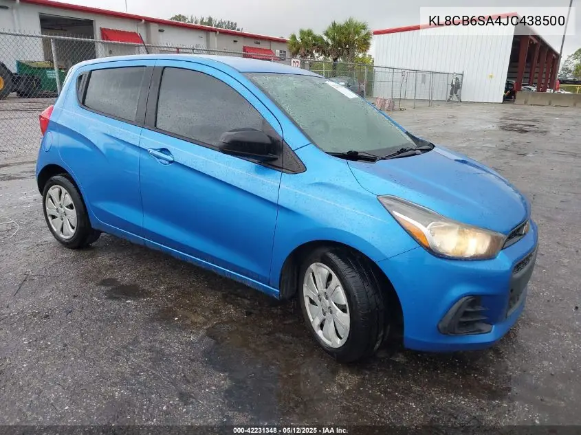 2018 Chevrolet Spark Ls Cvt VIN: KL8CB6SA4JC438500 Lot: 42231348