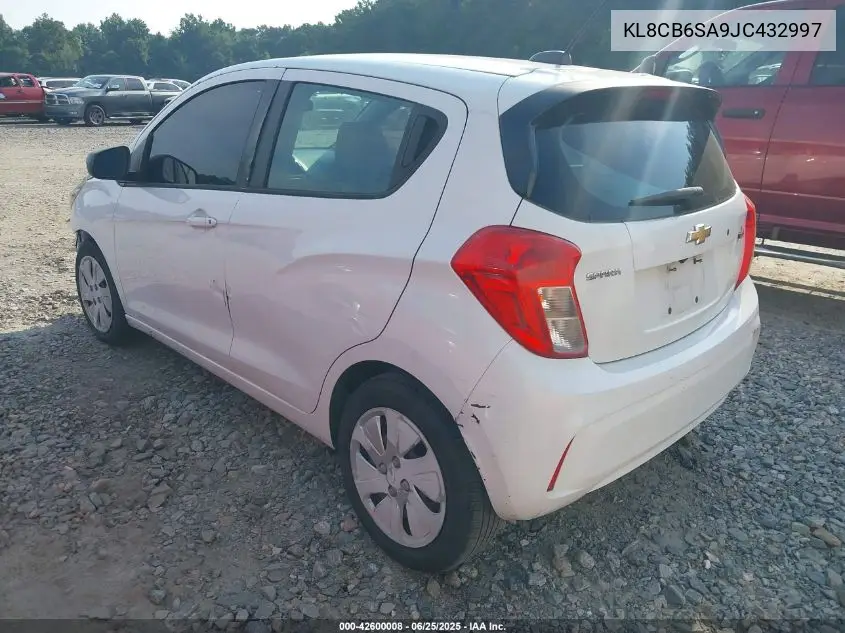 2018 Chevrolet Spark Ls Cvt VIN: KL8CB6SA9JC432997 Lot: 42600008