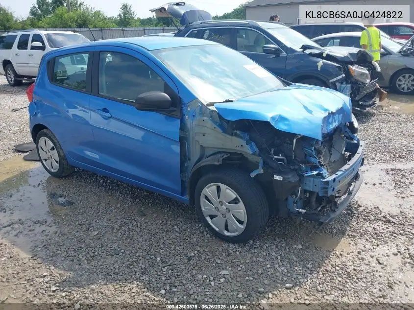 2018 Chevrolet Spark Ls Cvt VIN: KL8CB6SA0JC424822 Lot: 42603575