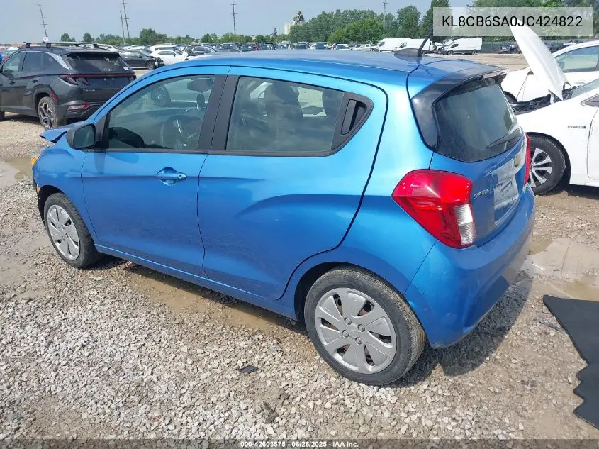 2018 Chevrolet Spark Ls Cvt VIN: KL8CB6SA0JC424822 Lot: 42603575