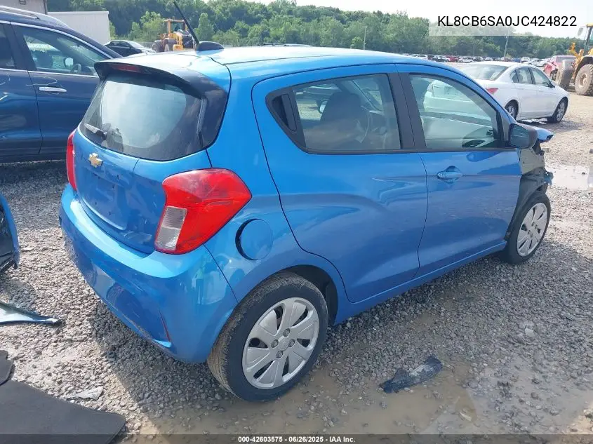 2018 Chevrolet Spark Ls Cvt VIN: KL8CB6SA0JC424822 Lot: 42603575