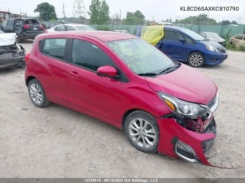 2019 Chevrolet Spark VIN: KL8CD6SAXKC810790 Lot: 12339516