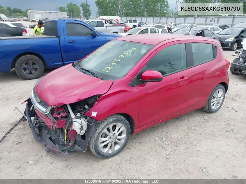 2019 Chevrolet Spark VIN: KL8CD6SAXKC810790 Lot: 12339516