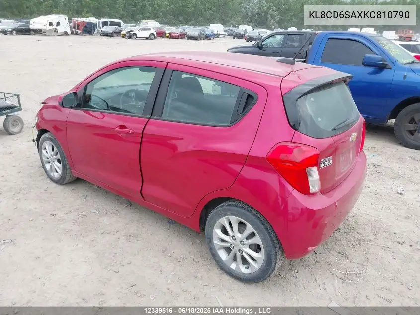 2019 Chevrolet Spark VIN: KL8CD6SAXKC810790 Lot: 12339516