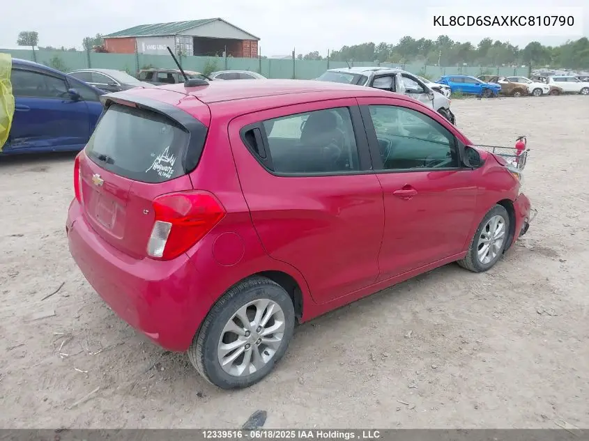 2019 Chevrolet Spark VIN: KL8CD6SAXKC810790 Lot: 12339516