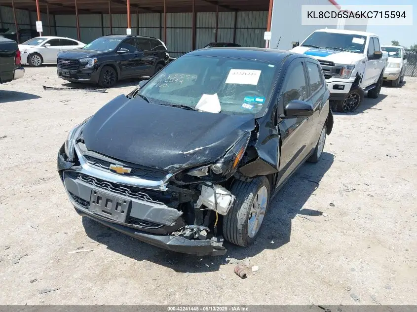 2019 Chevrolet Spark 1Lt Cvt VIN: KL8CD6SA6KC715594 Lot: 42241445