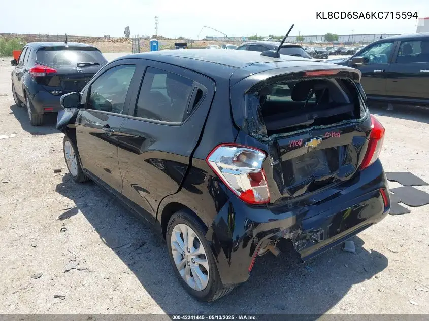 2019 Chevrolet Spark 1Lt Cvt VIN: KL8CD6SA6KC715594 Lot: 42241445