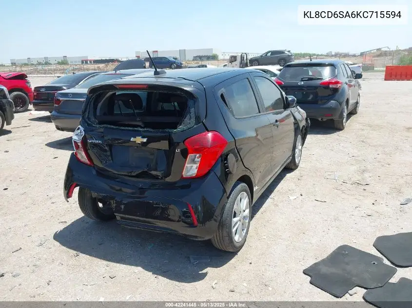 2019 Chevrolet Spark 1Lt Cvt VIN: KL8CD6SA6KC715594 Lot: 42241445