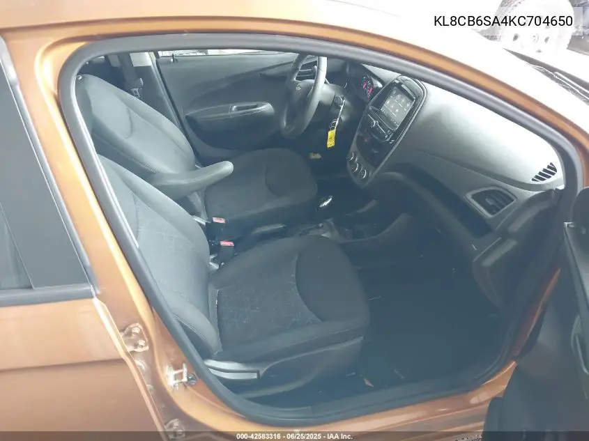 2019 Chevrolet Spark Ls Cvt VIN: KL8CB6SA4KC704650 Lot: 42583316